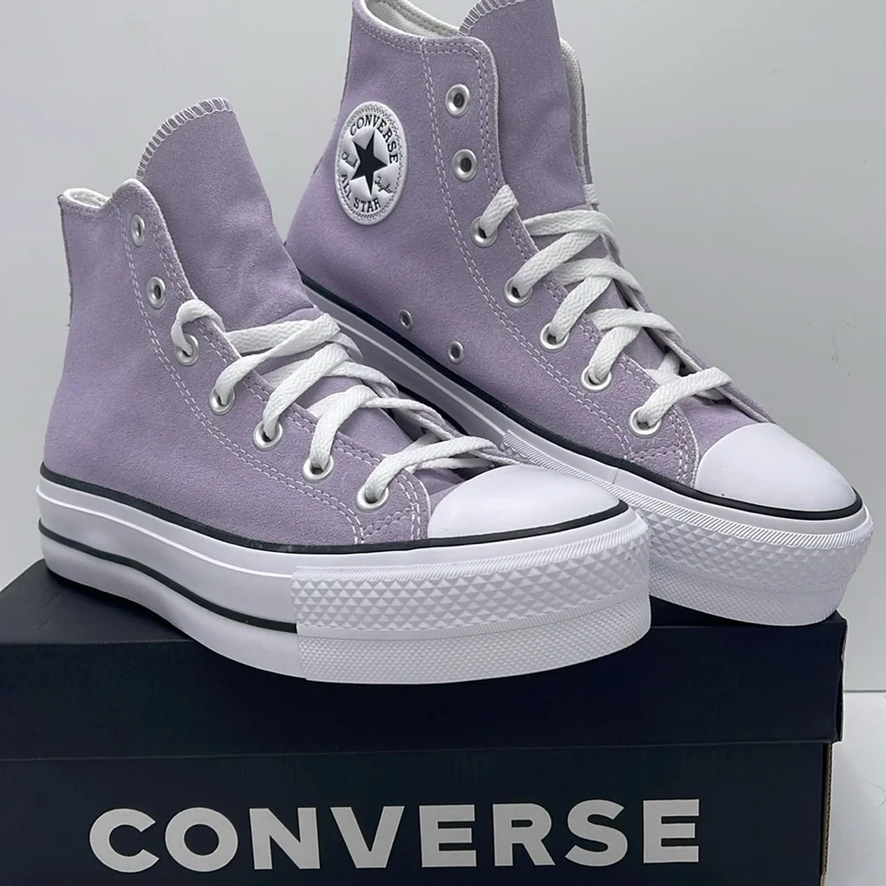 Converse Women's A15198C CTAS LIFT HI VAPOR VIOLET/WHITE/BLACK High Top Platform